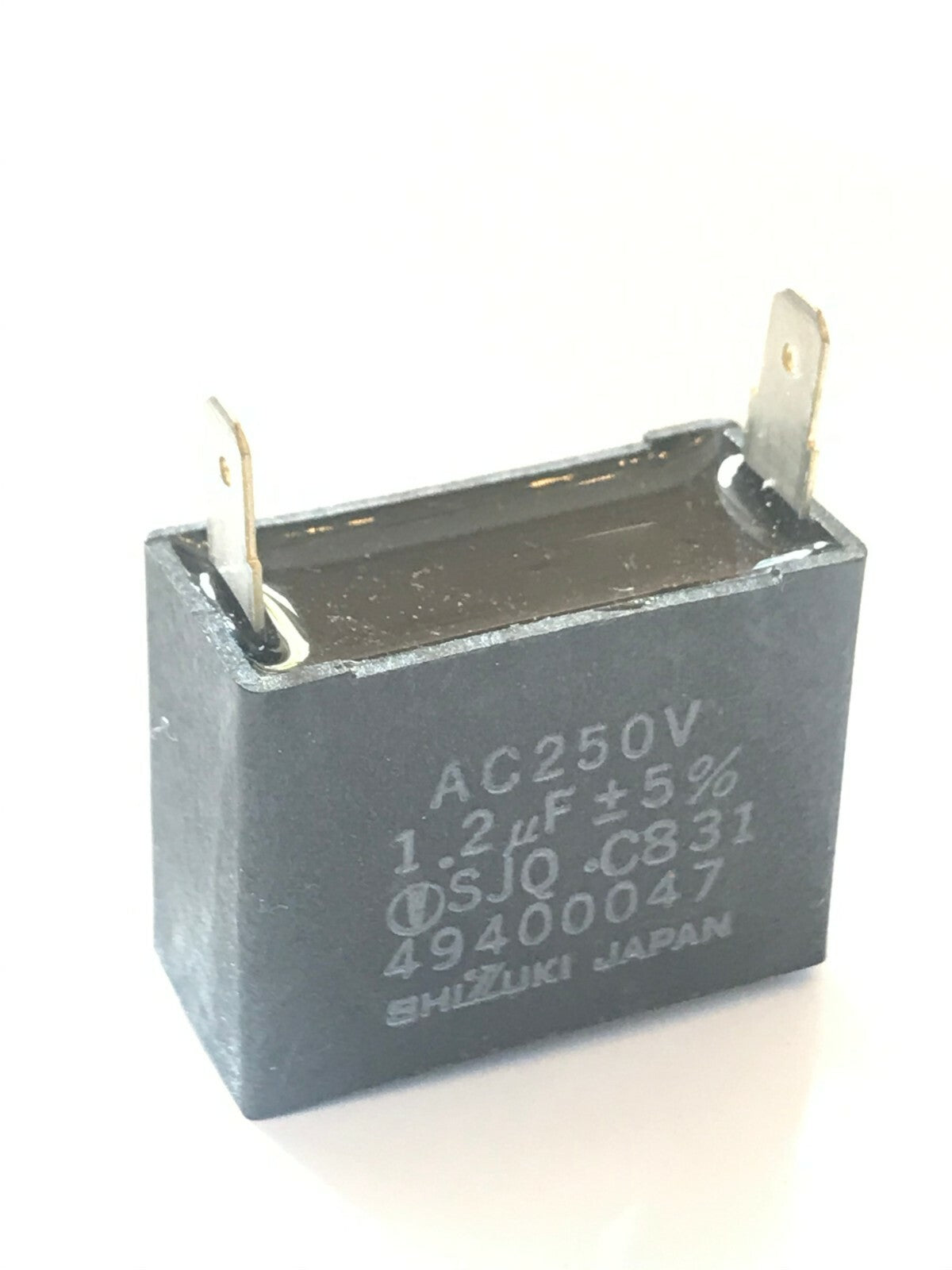 SHIZUKI SJQ-C831 1.2UF 250V POLYPROPYLENE SPADE TERMINAL CAPACITOR fd7d42