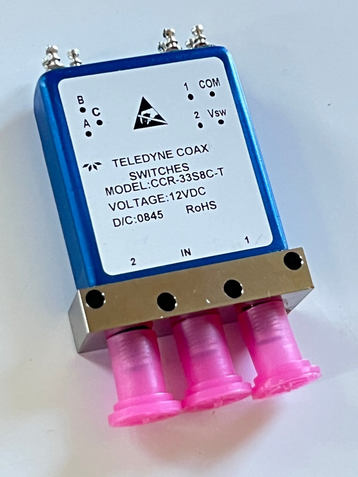 TELEDYNE CCR-33S8C-T FAILSAFE COAXIAL RELAY SWITCH 18GHz 12Vdc SPDT ae1w77