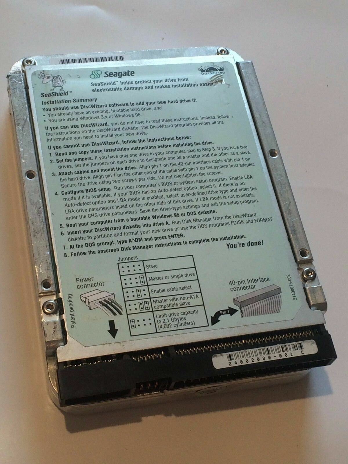 SEAGATE ST36540A 9J0004-036 IDE HARD DRIVE 6.5GB aa4ba11B