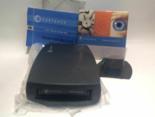 NEW CERTANCE STT6201U2-SSTE USB TR5 TRAVAN TAPE DRIVE COMPLETE BACKUP KIT ad3~9