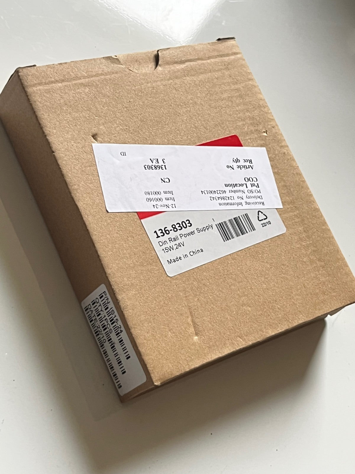 RS 136-8303 24V DC 0.65A DIN RAIL MOUNT PSU NEW IS15-24 fd1d36