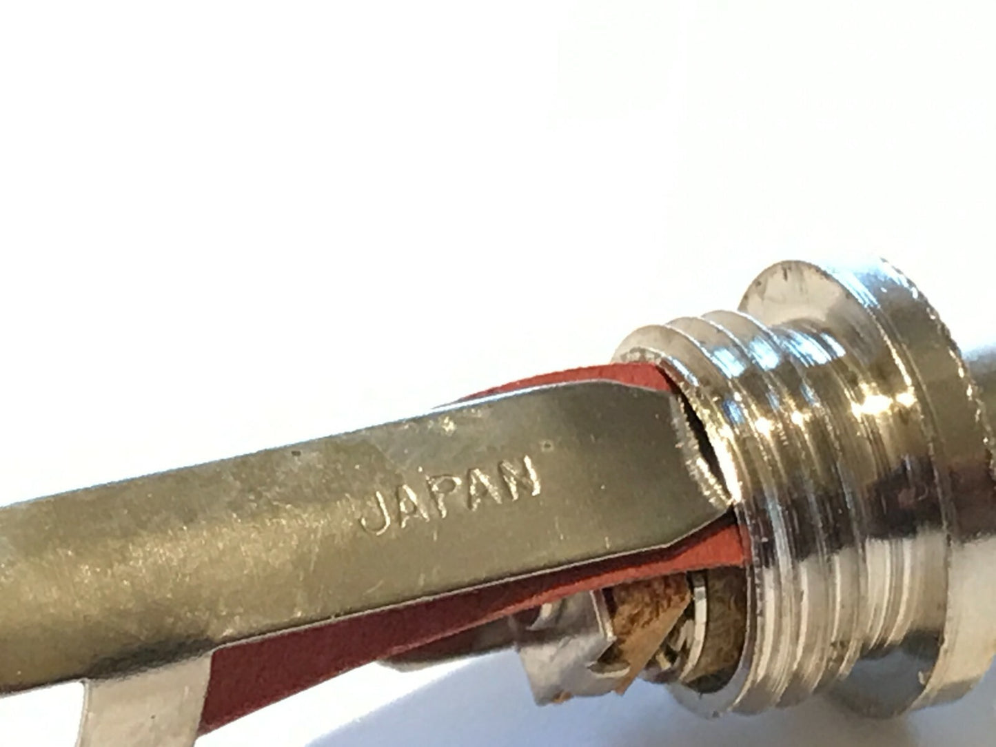 QUALITY VINTAGE BRASS 1/4" 6.35MM STEREO JACK PLUG MADE IN JAPAN fba39.11