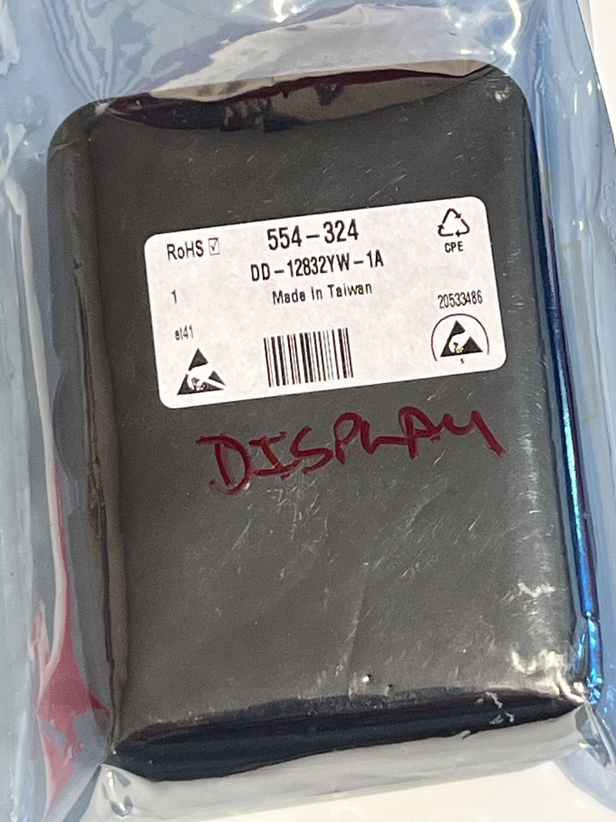 DD-12832YW-1A 2.38in Yellow OLED Display 128 x 32 RS 554-324 ad1m36