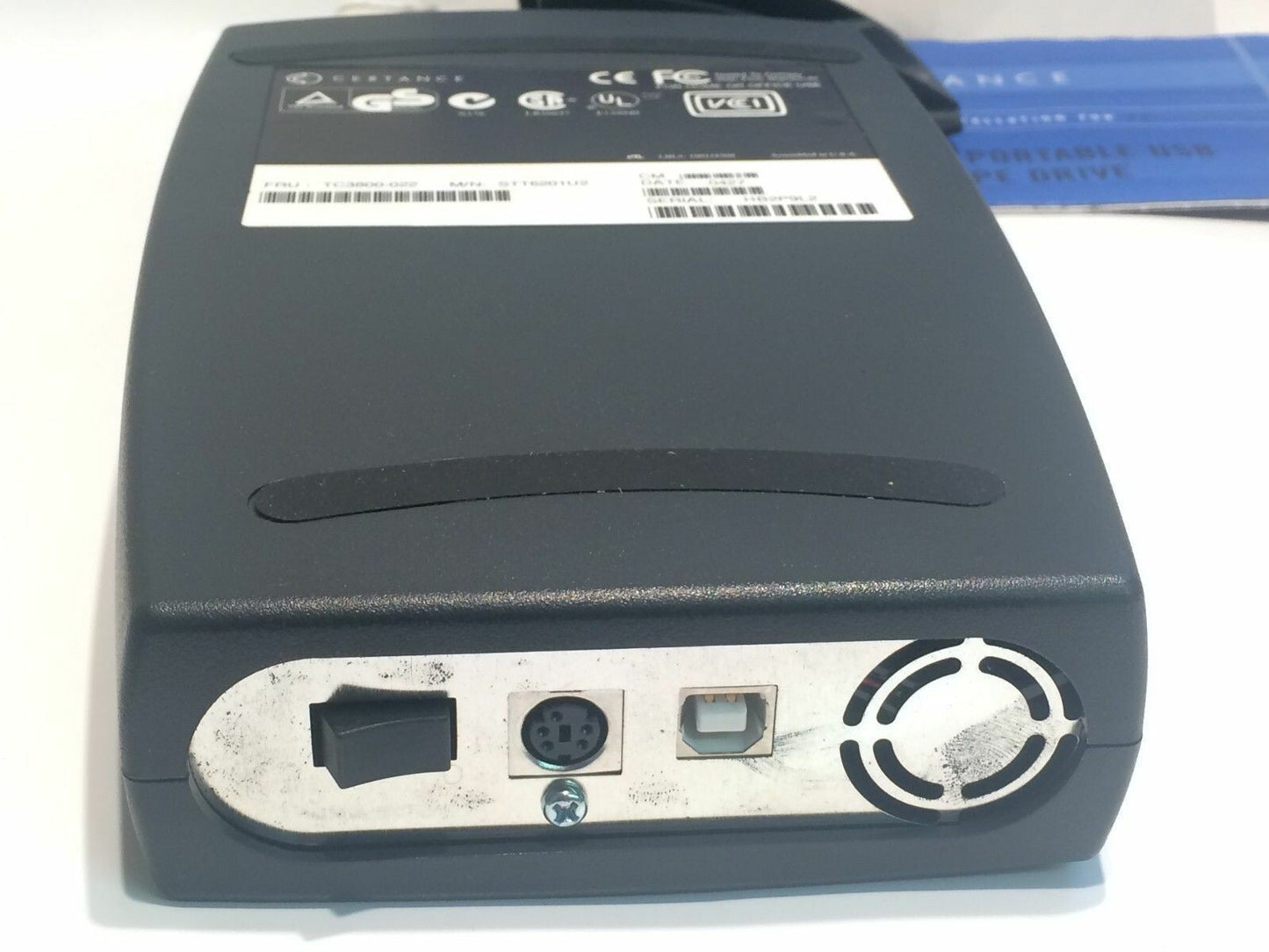 NEW CERTANCE STT6201U2-SSTE USB TR5 TRAVAN TAPE DRIVE COMPLETE BACKUP KIT ad3~9
