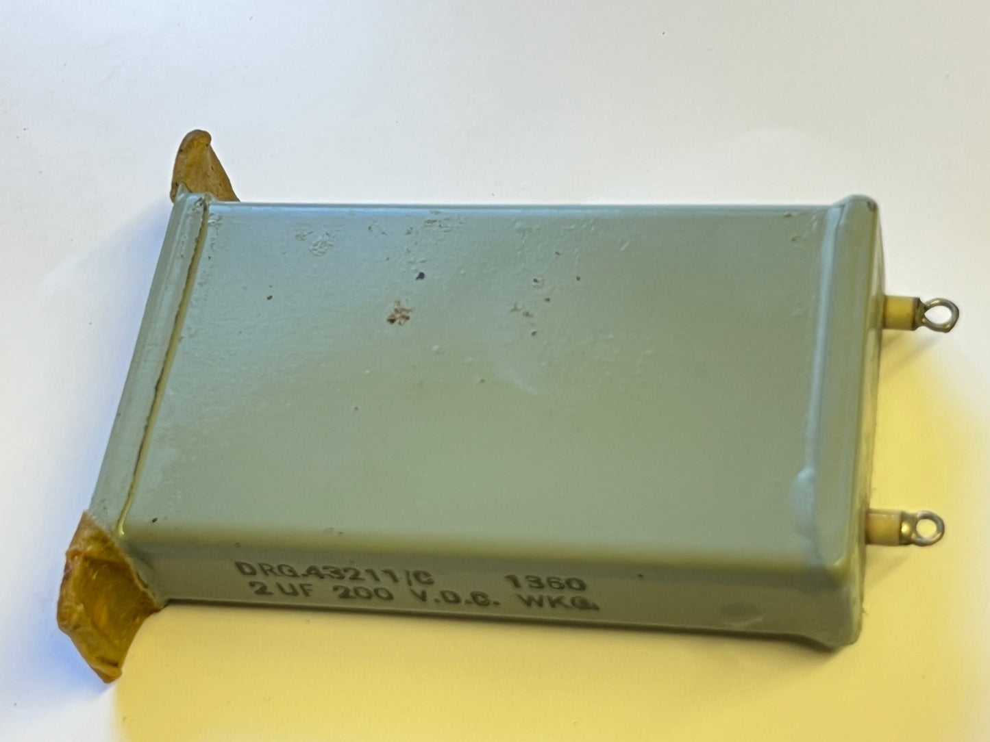 2UF 2mfd 200V PAPER IN OIL VINTAGE CAPACITOR FD4g10
