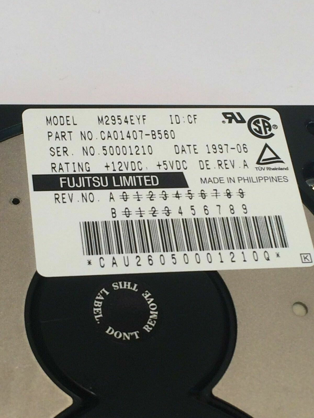 FUJITSU M2954EYF 4.3GB SCSI 3 HARD DRIVE CAO1407-B560 fbc1c2