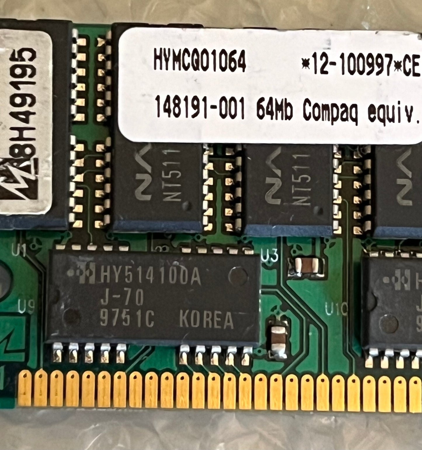 COMPAQ 148191-001 64MB KIT 72 PIN 70NS FAST PAGE MODE PARITY FPM SIMM fd1A42