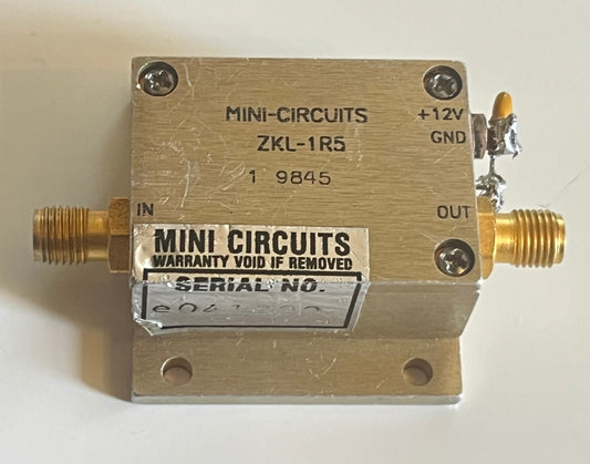 MINI-CIRCUITS ZKL-1R5 WIDE BAND 10 - 1500MHz 40dB MEDIUM POWER RF AMP ae1w26