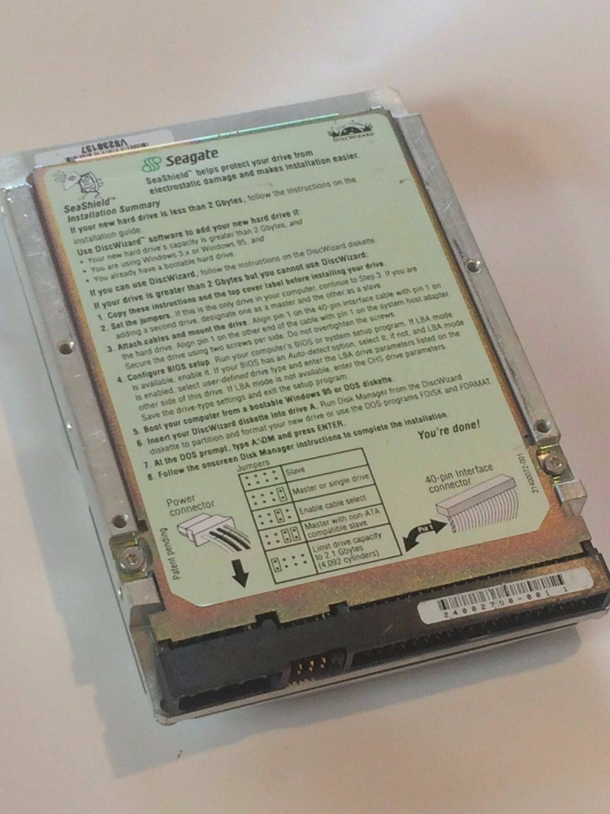 SEAGATE ST36531A 9K2005-302 FIRMWARE 3.04 IDE HARD DRIVE 6.5GB aa4bb2A
