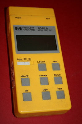 HEWLETT PACKARD HP 8140A OPTICAL LOSS TEST SET & 81411A 850NM PLUG IN ad1~7