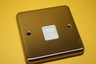 SATIN CHROME SINGLE TELEPHONE SLAVE SOCKET fd4s10
