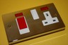 POLISHED CHROME 45A COOKER SWITCH & SOCKET fd4s4