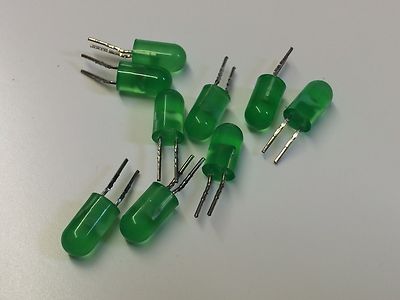 STANDARD 5MM GREEN LED HP GRADE 1 BEST QUALITY PACK OF 10 blb86