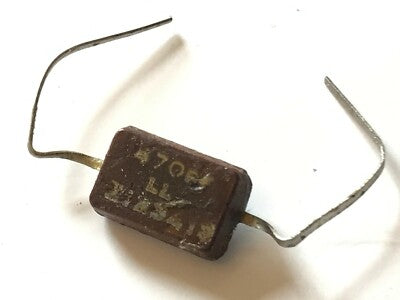 470pF 350V 10% VINTAGE TCC MICA CAPACITOR (x1) fd6d23