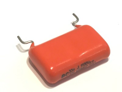 .033UF 1100V 33nF BC ORANGE DIPPED MKP POLYPROPYLENE CAPACITOR (x1) fd1d16