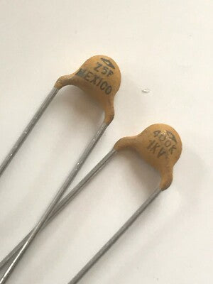 400pF 1000V VINTAGE CENTRALAB 1KV DISC CERAMIC CAPACITOR (x4) fd6d28
