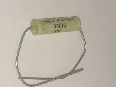 0.33uF 160V 5% LCR METALLIZED POLYESTER MKT AXIAL AUDIO CAPACITOR ad2r28
