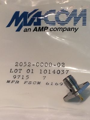 MACOM 4 HOLE CHASSIS MOUNT SMA FEMALE SOLDER BUCKET PANEL SOCKET (x1) blb20