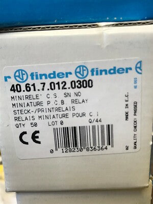 FINDER 40.61 S SPST 12V COIL RELAY SINGLE POLE 16A 250V CONTACTS ae1z21