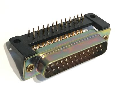25 WAY PROFESSIONAL QUALITY D TYPE MALE RIGHT ANGLE CONNECTOR fd1f2