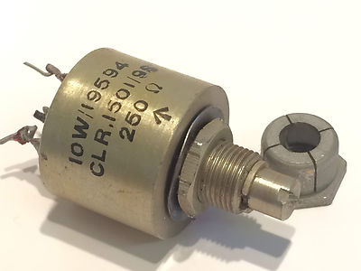 COLVERN 250 OHM 2 WATT WIRE WOUND VINTAGE POTENTIOMETER CLR1501/9S ad1u6