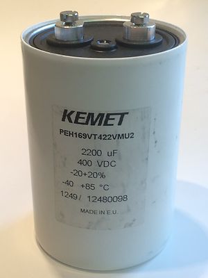 2200UF 400V KEMET / RIFA PEH169VT422VMU2 BEST QUALITY INDUSTRY CAPACITOR ad2K6