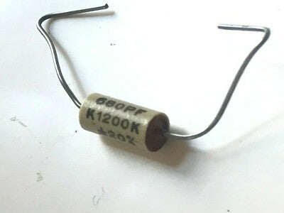 VINTAGE 680pF TUBULAR CERAMIC CAPACITOR ERIE CERAMICON K1200K (x1) fd6d33