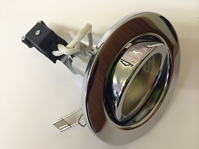 QUANTITY 50 GU10 MAINS 240V POLISHED CHROME TILT LIGHT FIT SUPERIOR QUALITY aa1