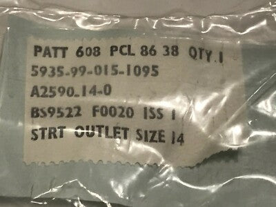 AMPHENOL MARINE PCL 608 STRAIGHT OUTLET SIZE 14.0 A2590-14-0 (x1) ad1*3