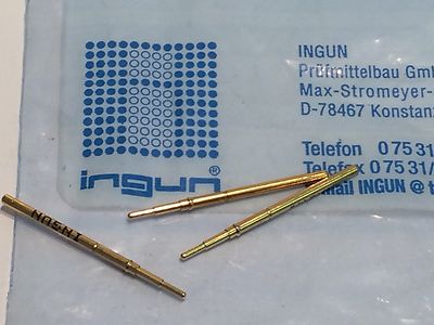 INGUN GKS-912 SPRING LOADED PIN TEST POINT GOLD PROBE (x10) fbb22.5