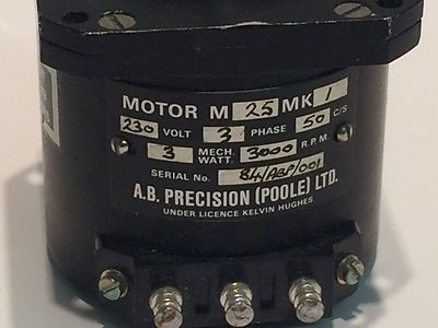 A.B. PRECISION M25 MK1 230V MINIATURE 3 PHASE AC SERVO MOTOR 3000RPM fd5b10