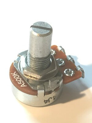GOOD QUALITY ALPHA MINI 17MM 500K LOG SOLDER LUG POTENTIOMETER A500K ad1J64