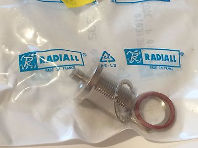 RADIALL R191332000 N TYPE FEMALE TO SMA FEMALE BULKHEAD ADAPTER ae1y2