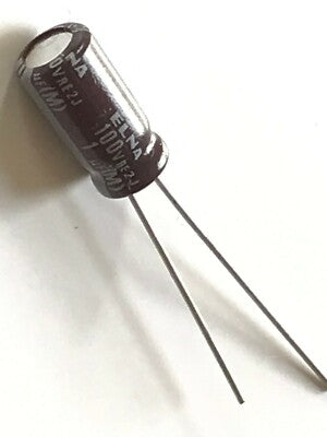 ELNA 1UF 100V 105°C TEMPERATURE TOP SPEC ELECTROLYTIC RADIAL CAPACITOR fd5f96