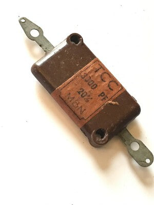 3000pF 350V 20% VINTAGE TCC MICA CAPACITOR (x1) fd6d27