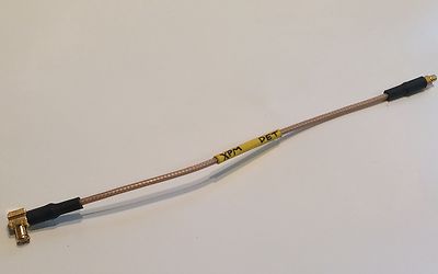 MCX RIGHT ANGLE PLUG TO MMCX PLUG RF ADAPTER MICRO COAX CABLE 16CM RG178 fd5b7