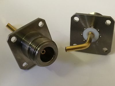 ROSENBERGER QUALITY N TYPE CHASSIS FEMALE PANEL SOCKET - THICK BENT PIN blb49