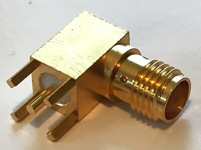 BEST QUALITY HUBER & SUHNER PCB MOUNT RIGHT ANGLE GOLD PLATED SMA FEMALE fd5f85