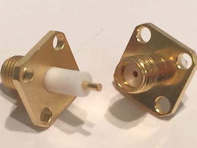 4 HOLE CHASSIS MOUNT GOLD PLATED SMA FEMALE BEST QUALITY BY RADIALL ad2z7