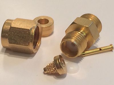 CABLE MOUNT SMA FEMALE FOR RG178 RG196 MINI COAX BY ITT CANNON ad2z8