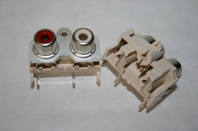2 WAY PHONO RCA SOCKET PANEL FEMALE ASSEMBLY fd1e9