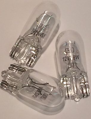 3x 12v 2.6w WEDGE CAPLESS BASE LAMP BULBS T3 BEST RS QUALITY 106-228 fd2d8