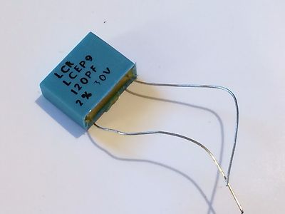 120pF 30V 2% LCR EXTENDED FOIL BOX POLYSTYRENE EP9 CAPACITOR fbb29.18
