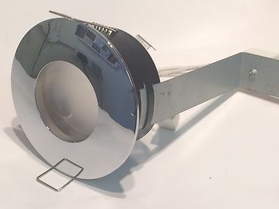 IP65 RATED LOW VOLTAGE POLISHED CHROME DIE CAST FIXED DOWN LIGHT FITTING afp5b