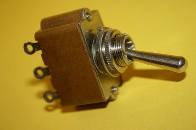 VINTAGE MILITARY QUALITY DOUBLE POLE CENTRE OFF TOGGLE SWITCH fba36a