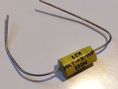 0.22uF 220nF 160V LCR METALLIZED POLYESTER MKT AXIAL AUDIO CAPACITOR ad1S15
