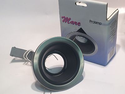 LOW VOLTAGE MR16 BRUSHED ALUMINIUM RECESSED FLUSH TILT DOWN LIGHT FITTING dp11