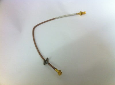 SMA FEMALE BULKHEAD WITH CABLE AND MCX PLUG ON OTHER END 26CM LONG blb46