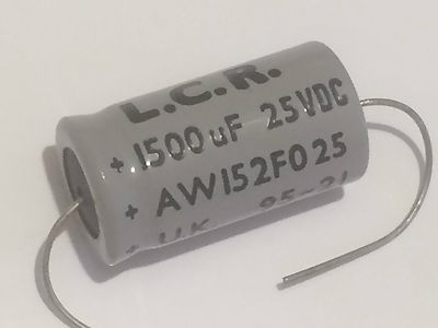 1500uF 25V LCR AXIAL ELECTROLYTIC AUDIO GRADE CAPACITOR fbb29.5