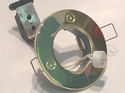 LOW VOLTAGE POLISHED BRASS DIE CAST RECESSED DOWN LIGHT FITTING afp6c